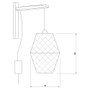 Aplique de pared Narayanganj estilo natural mediterráneo madera SKD-W1020 bombilla E27