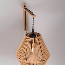 Aplique de Pared Narayanganj Natural con Casquillo E27