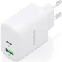 Aisens cargador gan 45w, 1xusb-c pd3.0 qc4.0, 1xusb-a qc3.0, blanco