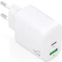 Aisens cargador gan 45w, 1xusb-c pd3.0 qc4.0, 1xusb-a qc3.0, blanco