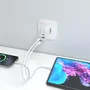 Aisens A110-0971 Cargador GaN 45W USB-C PD3.0 QC4.0 y USB-A QC3.0 Rápido para Portátil, Móvil, Tablet, Blanco