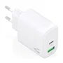 AISENS Cargador GaN 45W USB-C PD3.0 y USB-A QC3.0 Blanco