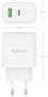 Aisens Cargador GaN 45W con USB-C y USB-A Blanco A110-0971