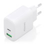 AISENS Cargador GaN 45W USB-C PD3.0 y USB-A QC3.0 Blanco