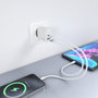 AISENS Cargador GaN 45W USB-C PD3.0 y USB-A QC3.0 Blanco