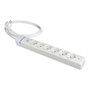 Solera Base múltiple 6 tomas con interruptor y protector sobretensiones, 1.5 m cable, 16A 250V, blanca - Serie ION