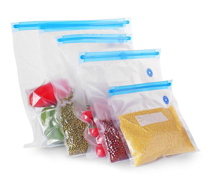 Quttin Set de 4 Bolsas de Comida Reutilizables al Vacío 26 x 34 cm (24 Cajas)