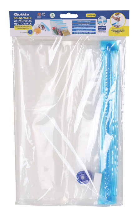 Quttin Set de 4 Bolsas de Comida Reutilizables al Vacío 26 x 34 cm (24 Cajas)
