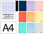 Liderpapel Cuaderno espiral A4 Wonder, 80 hojas, cuadrícula 3mm, colores surtidos