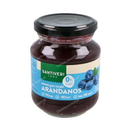 SANTIVERI Mermelada Extra de Arándanos 0% Azúcares Añadidos, Sabor Natural, 270g