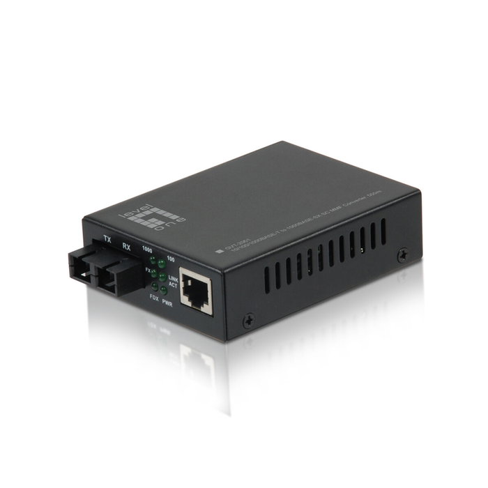 Level One GVT-2001 Convertidor de medios de red de cobre a fibra multimodo SC Level One GVT-2001 Convertidor de medios de red de cobre a fibra multimodo SC