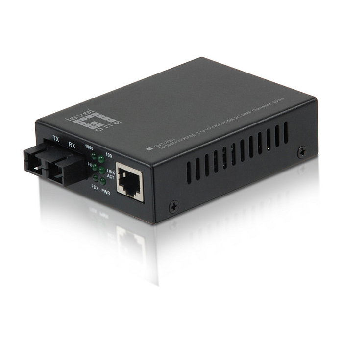 LevelOne GVT-2001 Convertidor de Medios Gigabit Ethernet 10/100/1000Base-T a 1000Base-SX/LX SC Multimodo LevelOne GVT-2001 Convertidor de Medios Gigabit Ethernet 10/100/1000Base-T a 1000Base-SX/LX SC Multimodo