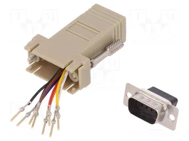 Digitus Adaptador RS 232 a RJ45, DB9 Macho a RJ45 Hembra