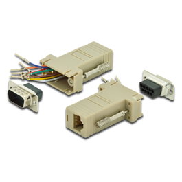 Digitus Adaptador RS 232, DB9 a RJ45, Macho a Hembra, Beige