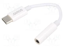 SAVIO Cable Jack 3,5mm a USB C USB 3.1 Blanco