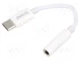 SAVIO Cable Jack 3,5mm a USB C USB 3.1 Blanco