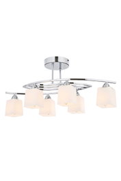 Opviq Lámpara de Araña AV-1374-6K Cromo Metal Cristal Elegante 6xE14 IP20