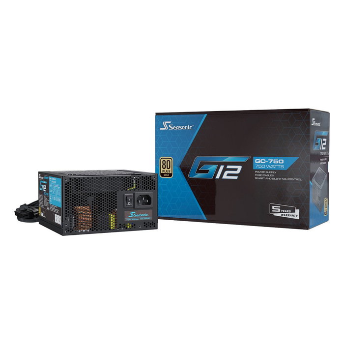 Seasonic G12 GC 750W 80+ Gold ATX Fuente de Alimentación para PC Negra Seasonic G12 GC 750W 80+ Gold ATX Fuente de Alimentación para PC Negra