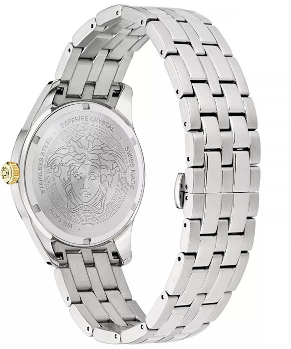 Versace VE7C00523 con esfera azul y correa gris
