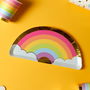 Party Time Juego de 6 Platos Cartón Arcoiris Licorne 27x13.5 cm