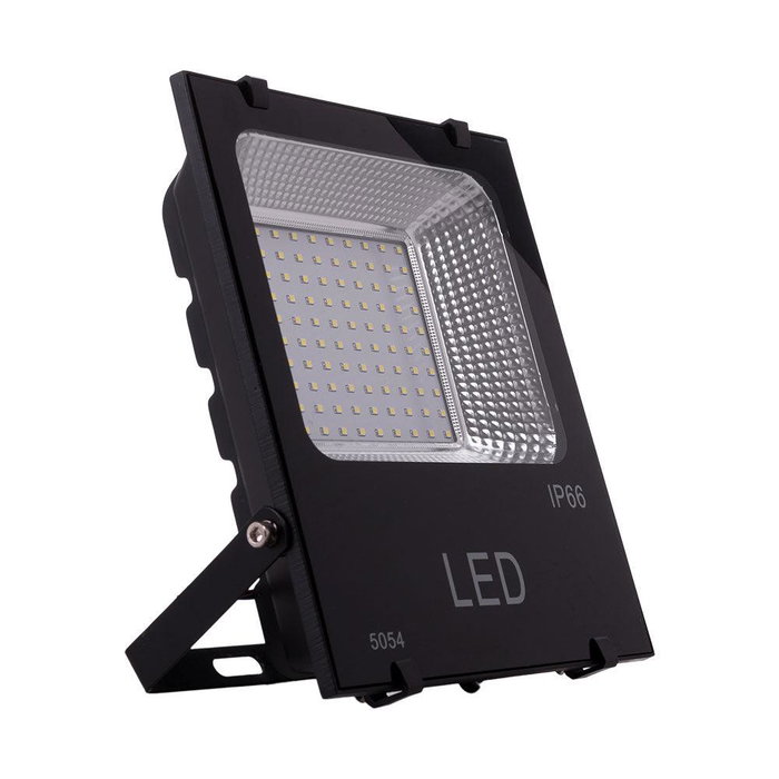 Foco Proyector LED 50W 7500Lm 6000K Blanco Frío IP65 Exterior Compacto Negro 100.000h - HO-FLH-150LM-50W-CW
