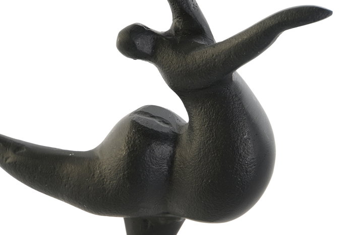 DKD Home Decor Figura de Mujer en Aluminio y Mármol Negro y Blanco