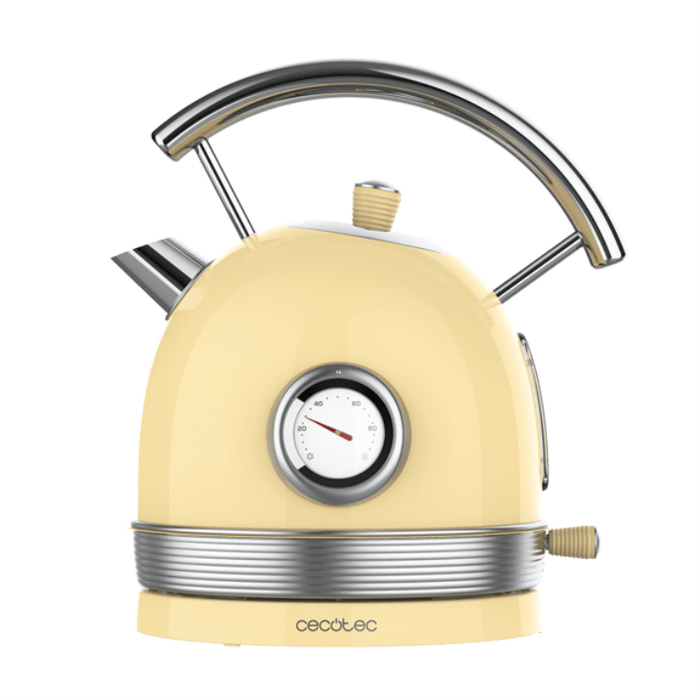 Cecotec ThermoSense 420 Tetera Eléctrica Vintage Amarillo 1.8L
