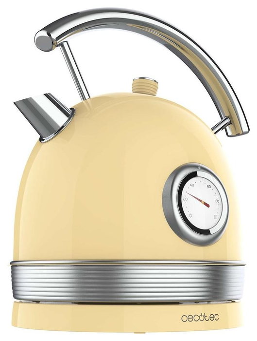 Cecotec ThermoSense 420 Tetera Eléctrica Vintage Amarillo 1.8L