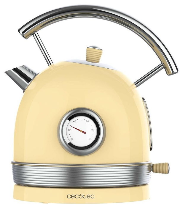 Cecotec ThermoSense 420 Tetera Eléctrica Vintage Amarillo 1.8L