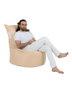 Atelier Del Sofa Bolsa de Frijoles para Jardín Visón - Exterior Impermeable, Poliéster Reciclado, 95x70x40 cm