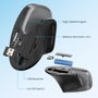 EWENT EW3154 Ratón Inalámbrico Ergonómico Vertical 3200 DPI Negro y Plata