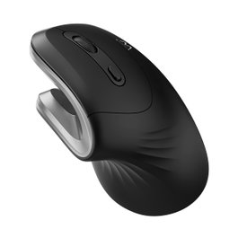 EWENT EW3154 Ratón Inalámbrico Ergonómico Vertical 3200 DPI Negro y Plata