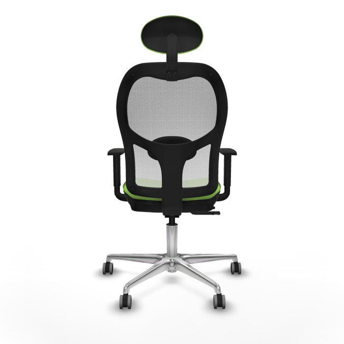 PIQUERAS Y CRESPO Silla de oficina Jorquera con mecanismo Sincro/Traslack, Pistacho y Blanco