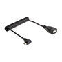 DeLOCK 83354 Cable USB Micro-B angulado a USB 2.0-A OTG espiral
