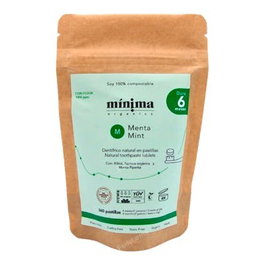 MINIMA ORGANICS Dentifrico En Pastilla Menta Con Fluor Recarga Bolsa 360 Uds