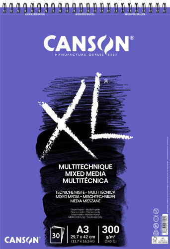 Canson Bloc dibujo acuarela XL Mix Media DIN A3, 30 hojas, 300 g/m² Canson Bloc dibujo acuarela XL Mix Media DIN A3, 30 hojas, 300 g/m²