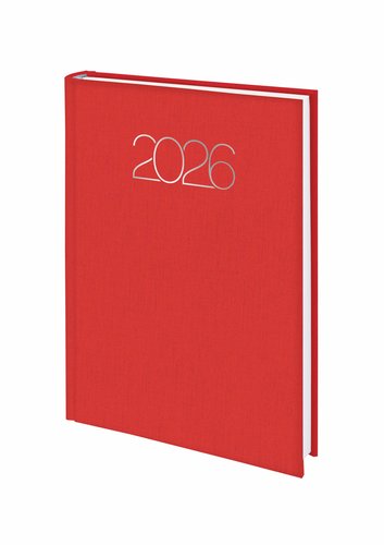 Deusto Agenda Anual Premium 2026 Tapa Acolchada Roja 14,5x20,5cm