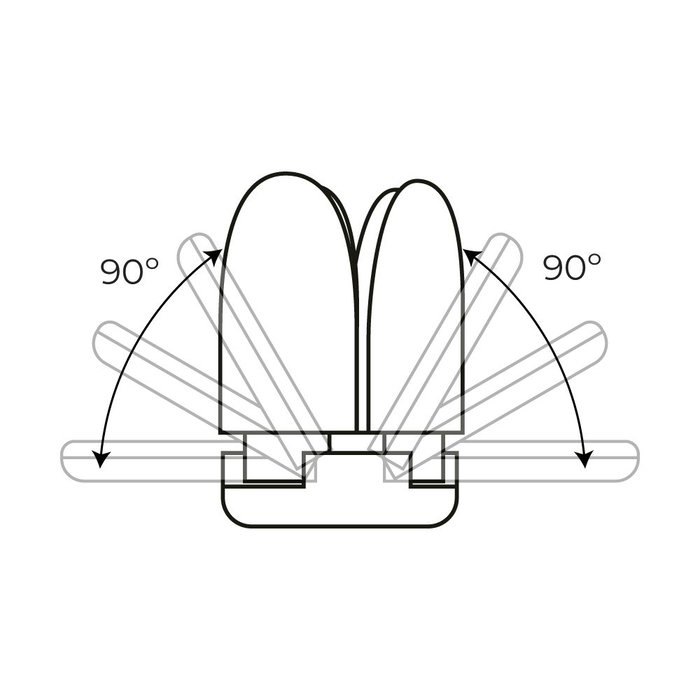 Edm Bombilla leaf led multidireccional, casquillo E27, potencia 30 W, luz fría