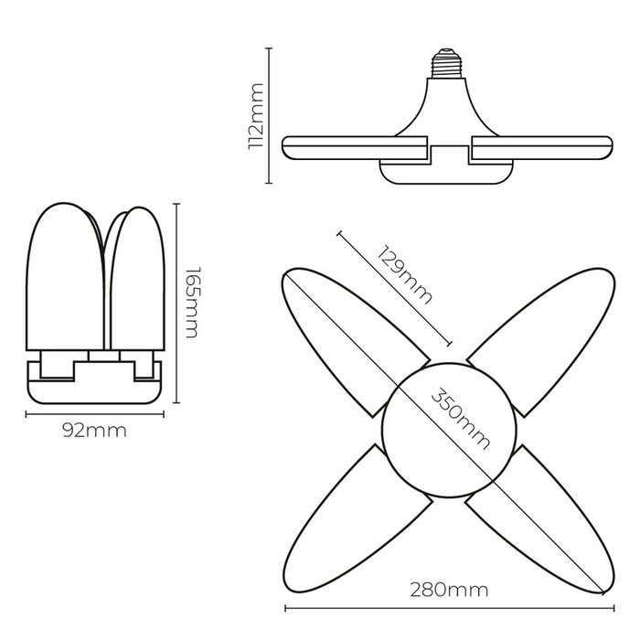 Edm Bombilla LED multidireccional 30 W E27 luz fría