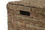DKD Home Decor Set de 2 Cajas de Jacinto de Agua y Metal Natural