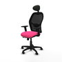 PIQUERAS Y CRESPO Alocén con mecanismo traslack, malla negra y asiento rosa