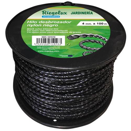 Riegolux Hilo de Desbrozadora de Nailon Helicoidal 4,0 mm x 100 m Negro Riegolux Hilo de Desbrozadora de Nailon Helicoidal 4,0 mm x 100 m Negro
