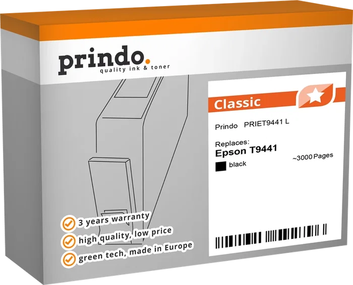Prindo PRIET9441 Classic L Cartucho de Tinta Negro Prindo PRIET9441 Classic L Cartucho de Tinta Negro