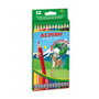 Alpino Lápices de Colores Borrables con Goma, 12 Unidades Surtidas