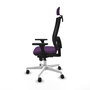 PIQUERAS Y CRESPO Silla de oficina Horna con mecanismo Sincro, Morado y Negro