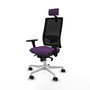 PIQUERAS Y CRESPO Silla de oficina Horna con mecanismo Sincro, Morado y Negro