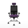 PIQUERAS Y CRESPO Silla de oficina Horna con mecanismo Sincro, Morado y Negro