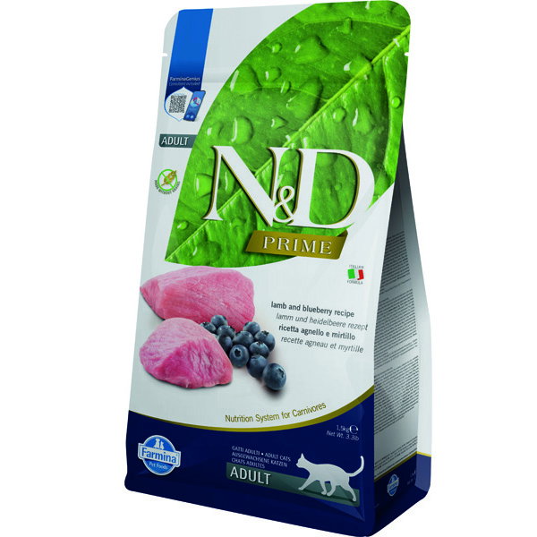 Farmina N&D Cat Prime Cordero y Arándano 1,5kg Farmina N&D Cat Prime Cordero y Arándano 1,5kg