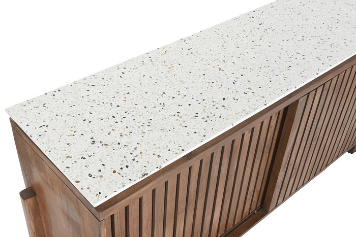 DKD Home Decor Buffet Oriental 146 x 46 x 82 cm Acacia y Terrazo DKD Home Decor Buffet Oriental 146 x 46 x 82 cm Acacia y Terrazo