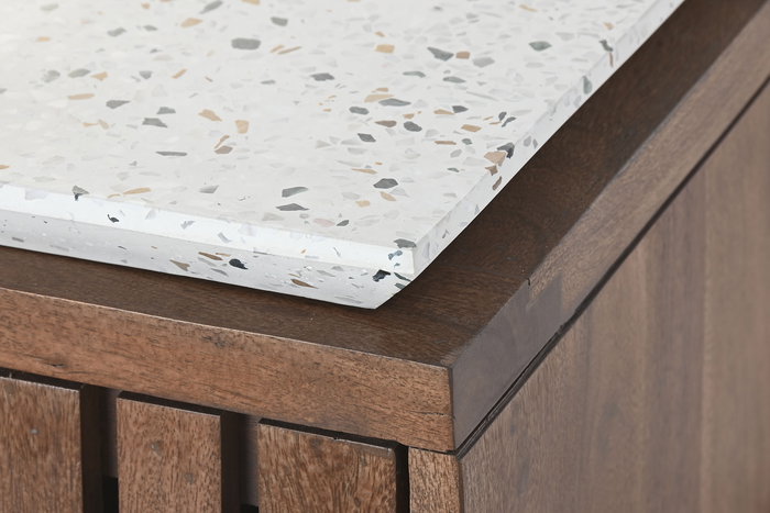 DKD Home Decor Buffet Oriental 146 x 46 x 82 cm Acacia y Terrazo DKD Home Decor Buffet Oriental 146 x 46 x 82 cm Acacia y Terrazo